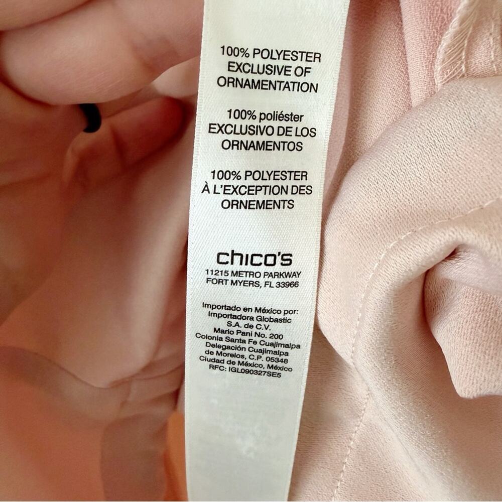 Zenergy Chico’s | Oversized Bomber Jacket Full Zip Pockets Paris Pink Medium - Picture 10 of 10
